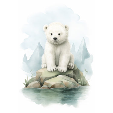 Polar Bear Painting Print